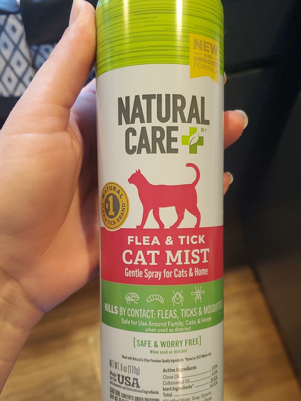 Flea & Tick Cat Mist — Pink and Green